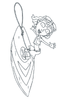 A coloring page of rocket power